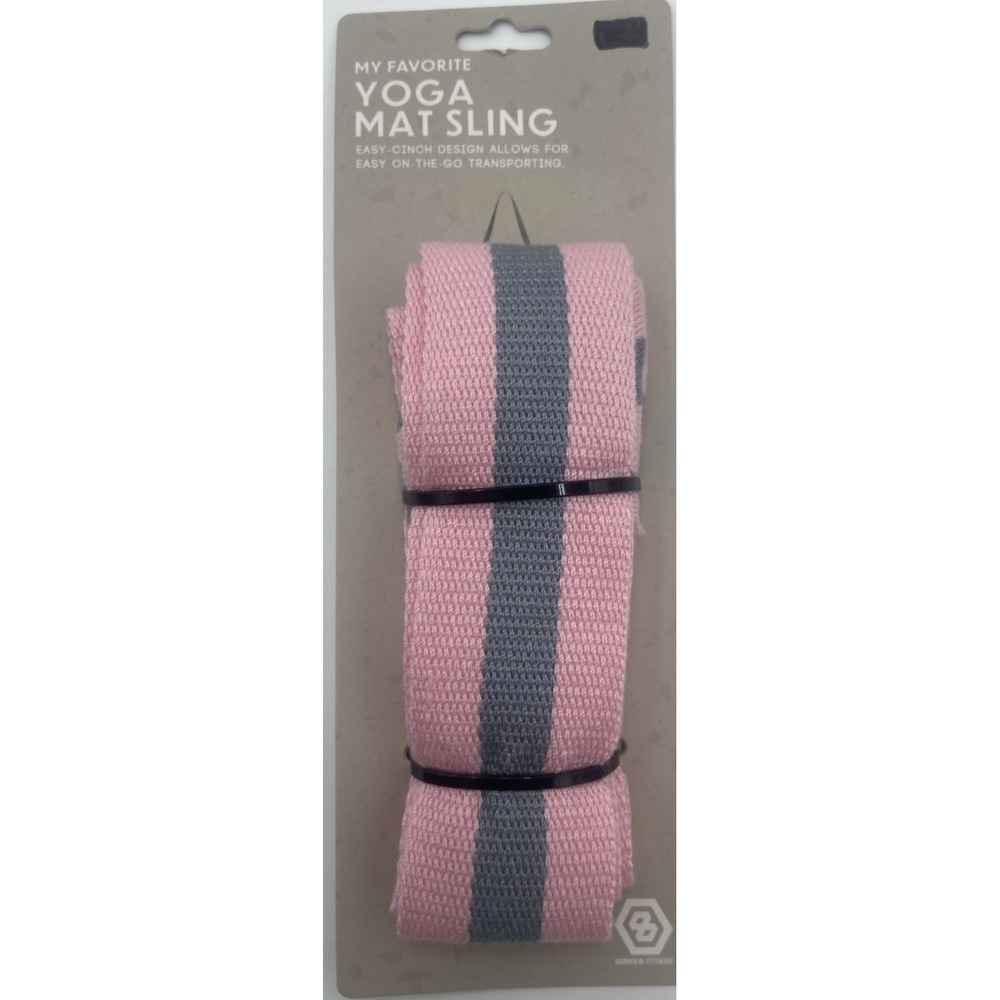 Exercise Yoga Mat Sling Carrier Workout Yoga Pink Gray Mat Strap Fitness Belt
